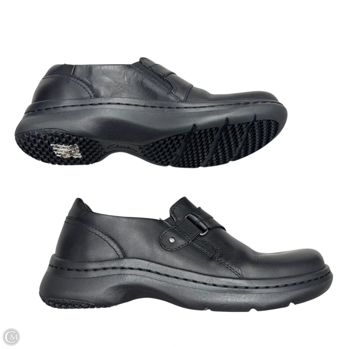 Shoes Flats By Clarks In Black, Size: 8.5