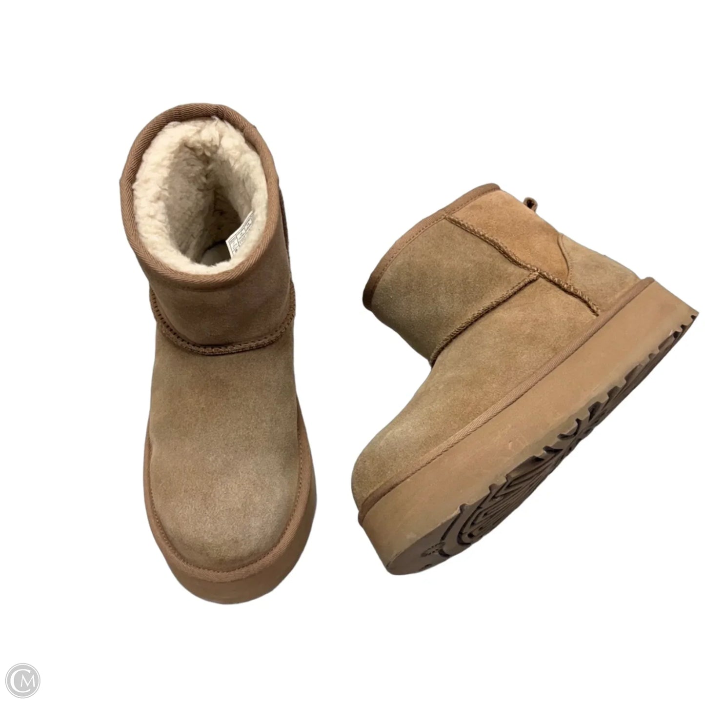 Boots Designer By Ugg In Cream, Size: 5