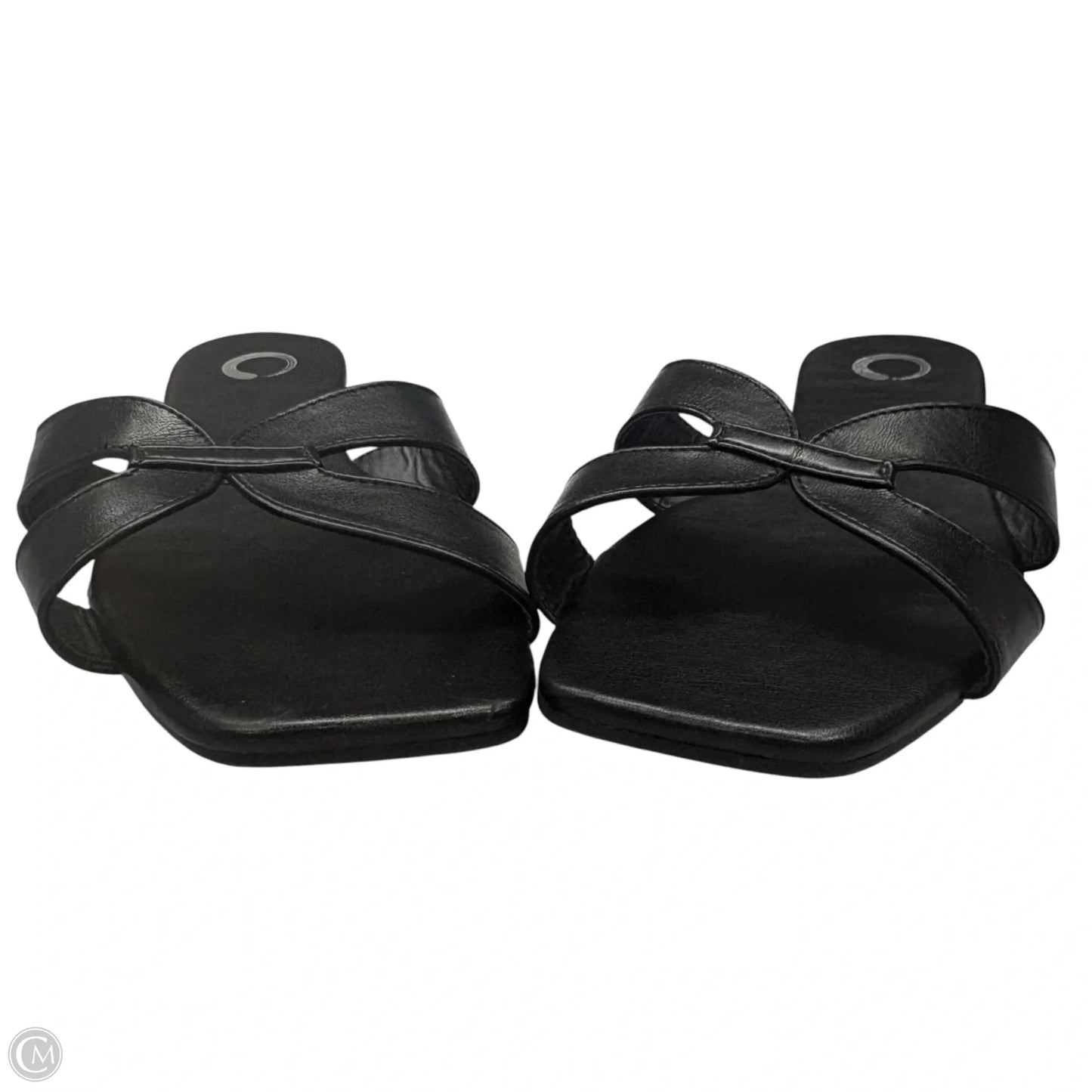 Sandals Flats In Black, Size: 10