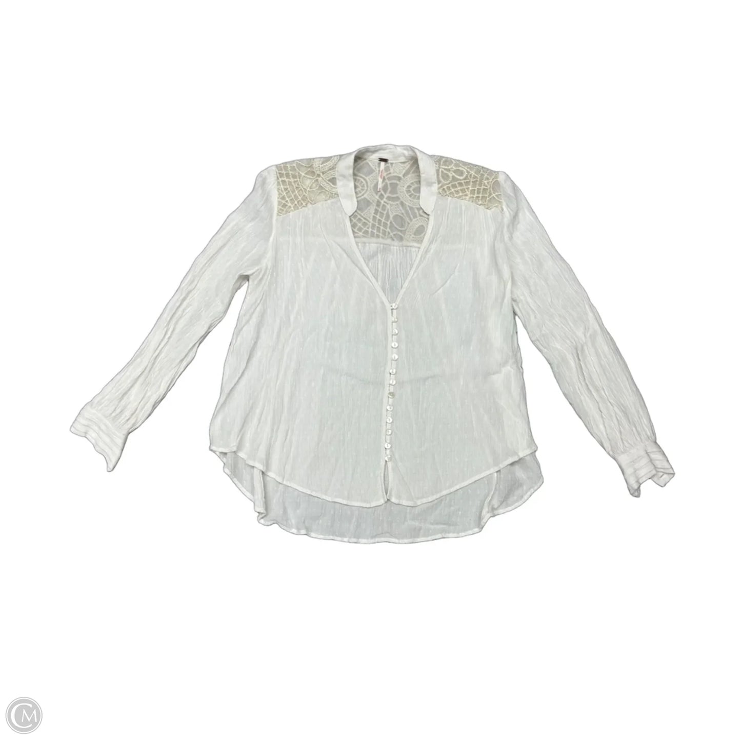 Top Long Sleeve By Free People In White, Size: Xs