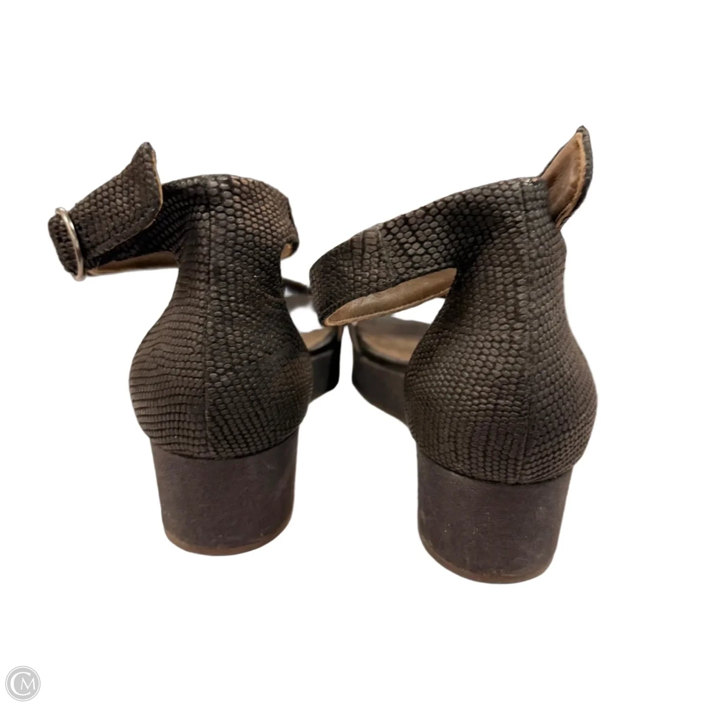 Sandals Heels Wedge By Coclico In Black, Size: 8