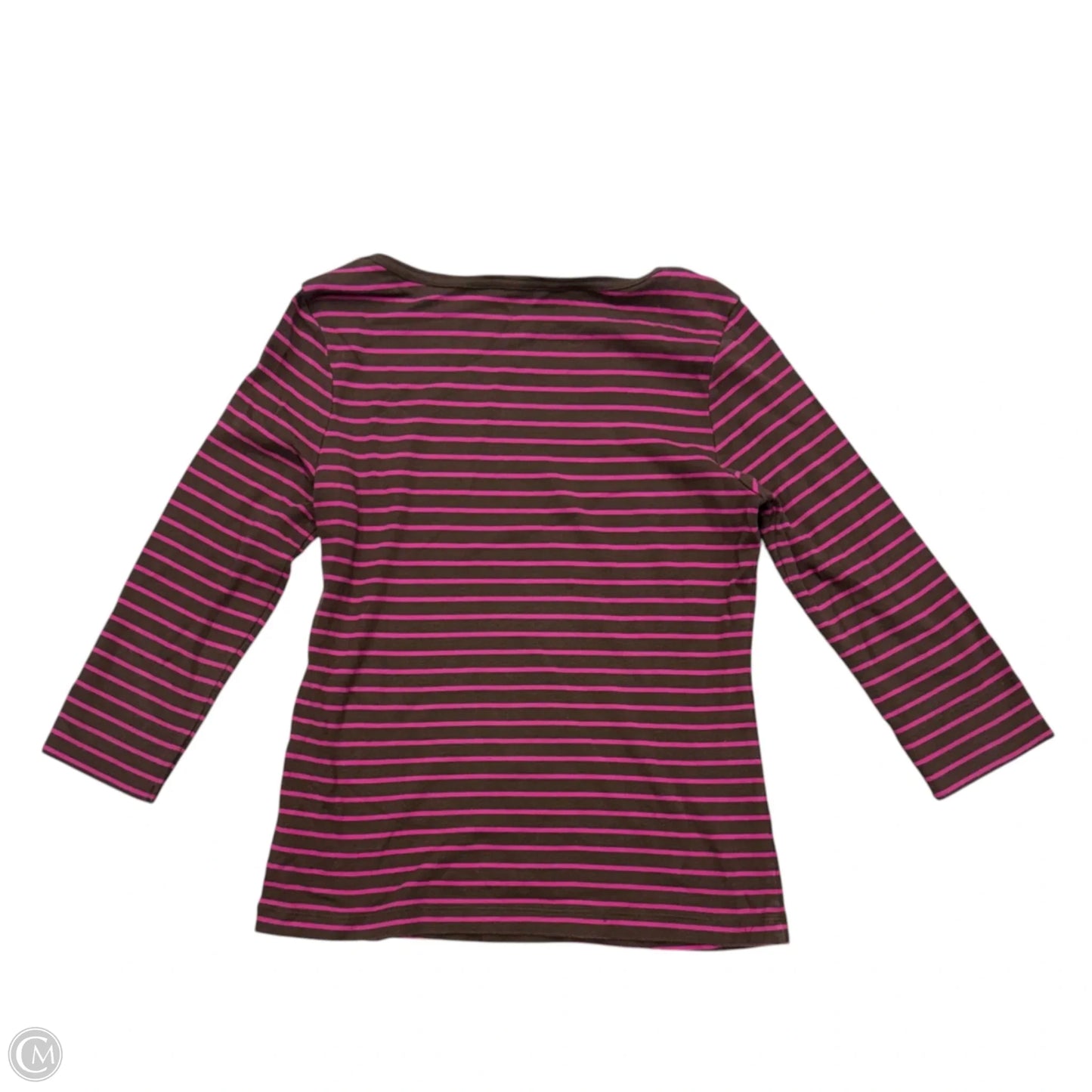 Top Long Sleeve Designer By Lilly Pulitzer In Brown & Pink, Size: M