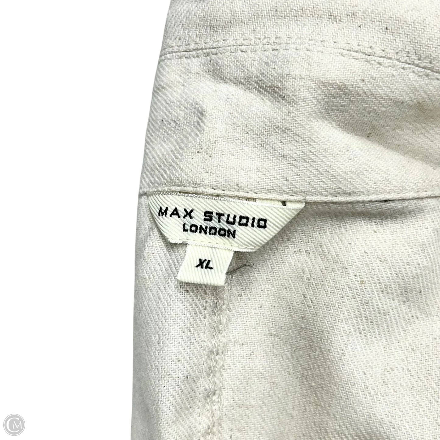 Jacket Shirt By Max Studio In Cream, Size: Xl