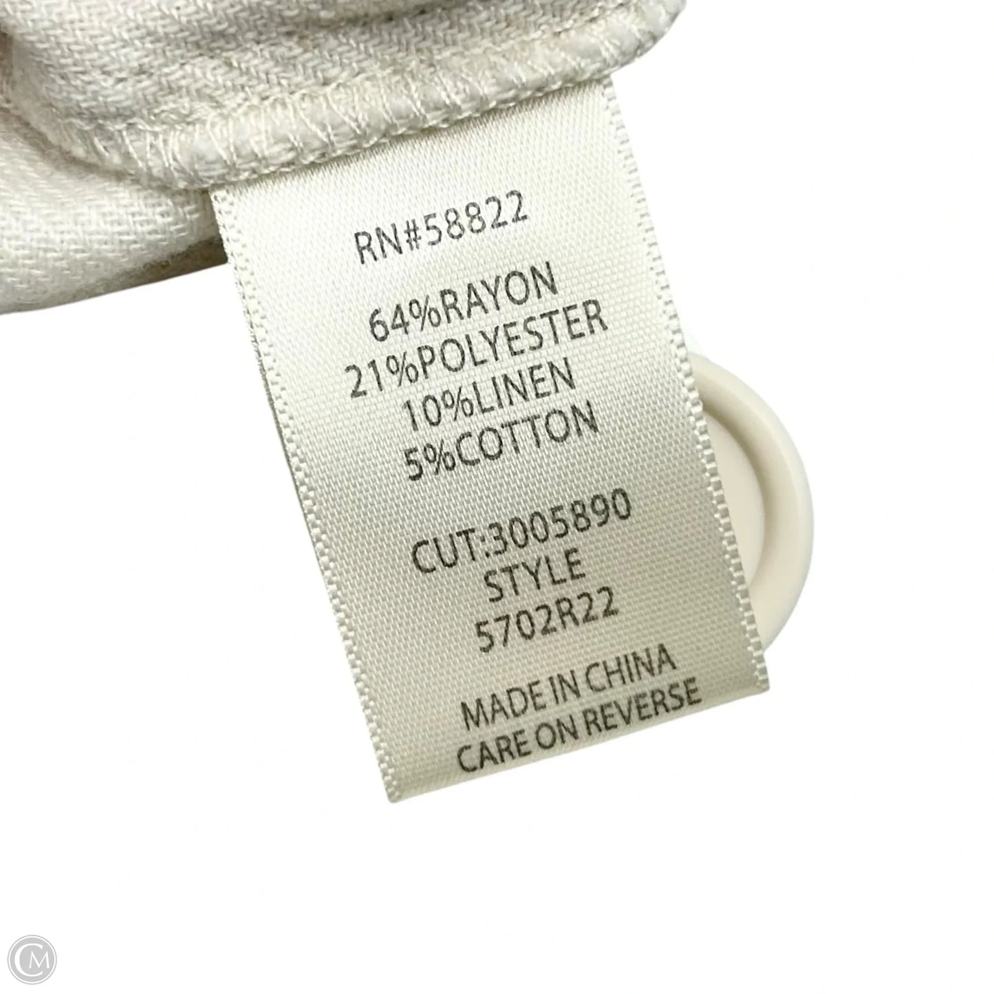 Jacket Shirt By Max Studio In Cream, Size: Xl