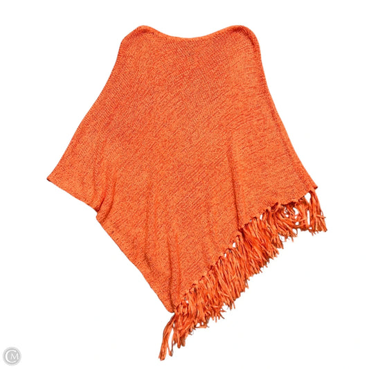 Poncho By Chicos In Orange, Size: L