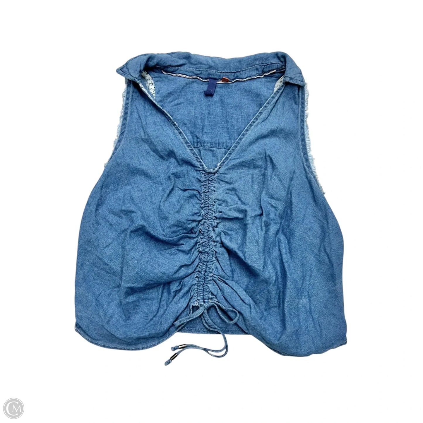 Top Sleeveless By Pilcro In Blue Denim, Size: Xl