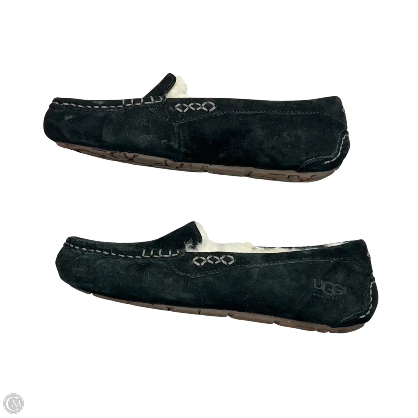 Slippers Designer By Ugg In Black, Size: 7