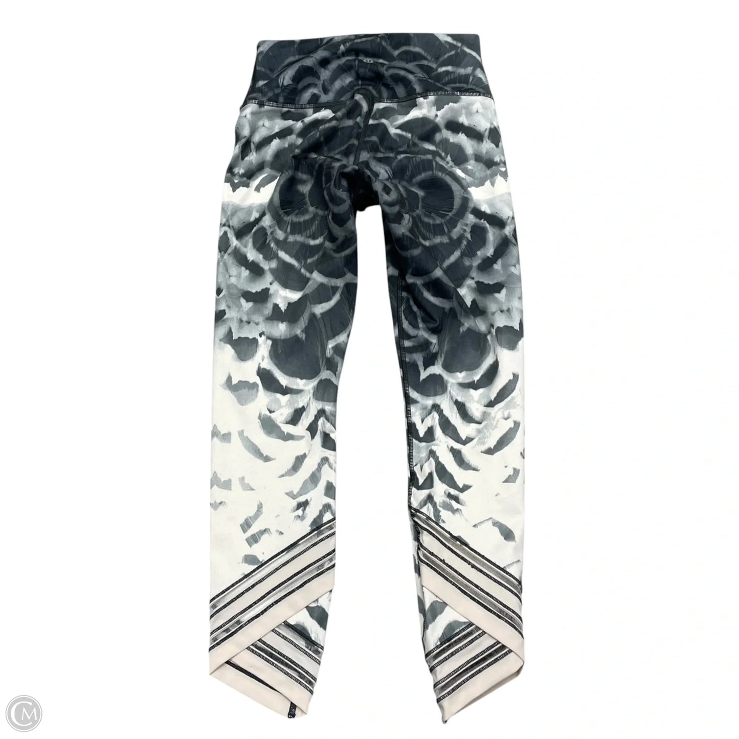 Athletic Leggings By Lululemon In Grey & White, Size: S