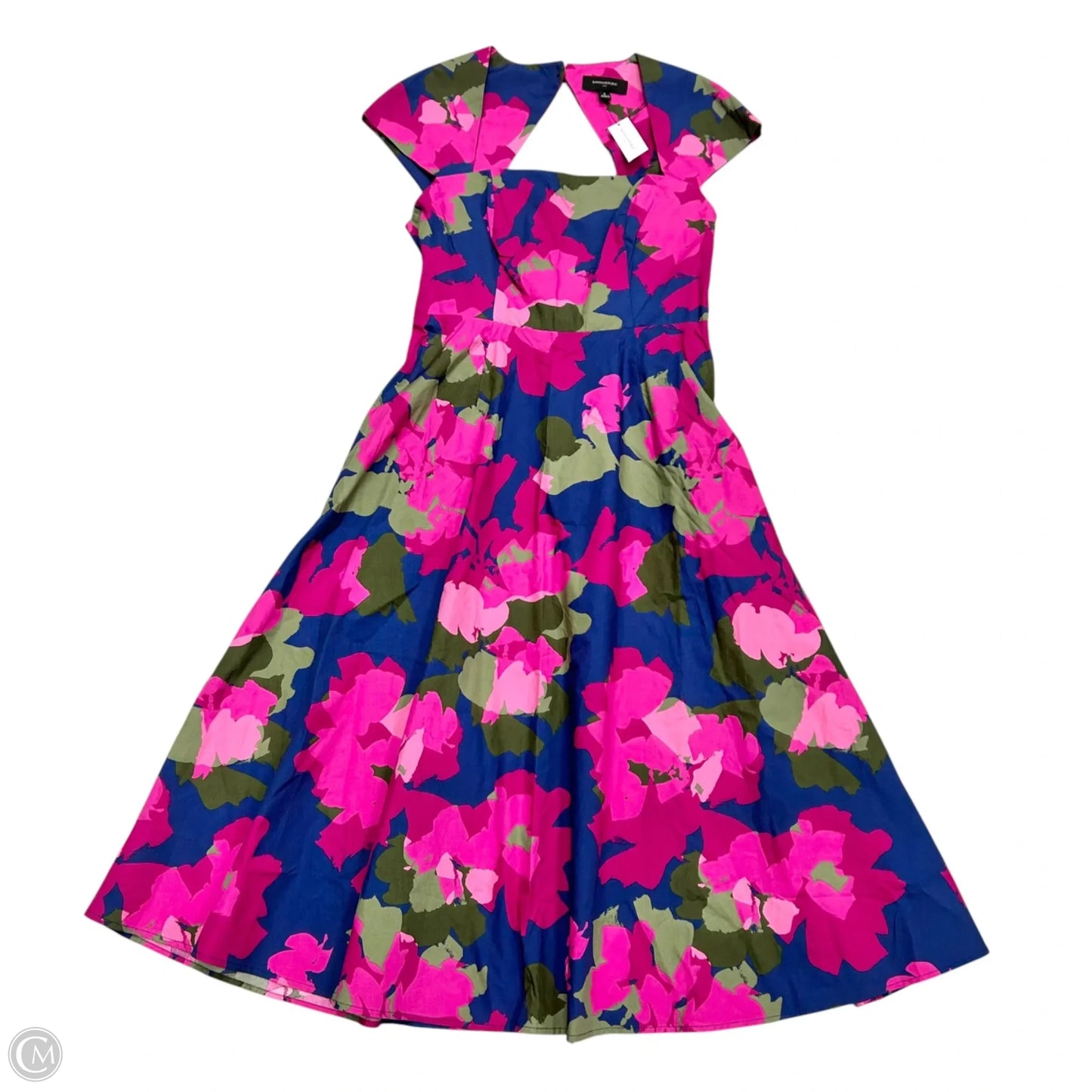 Dress Casual Maxi By Banana Republic In Blue & Pink, Size: S