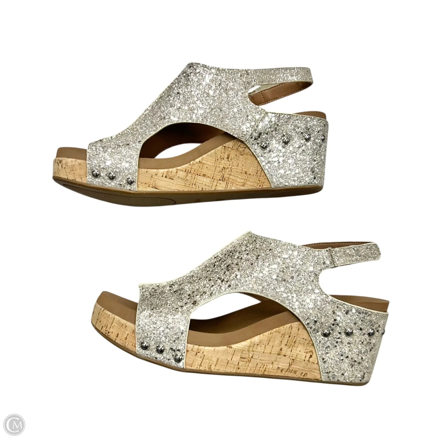 Sandals Heels Wedge By Corkys In Gold, Size: 11