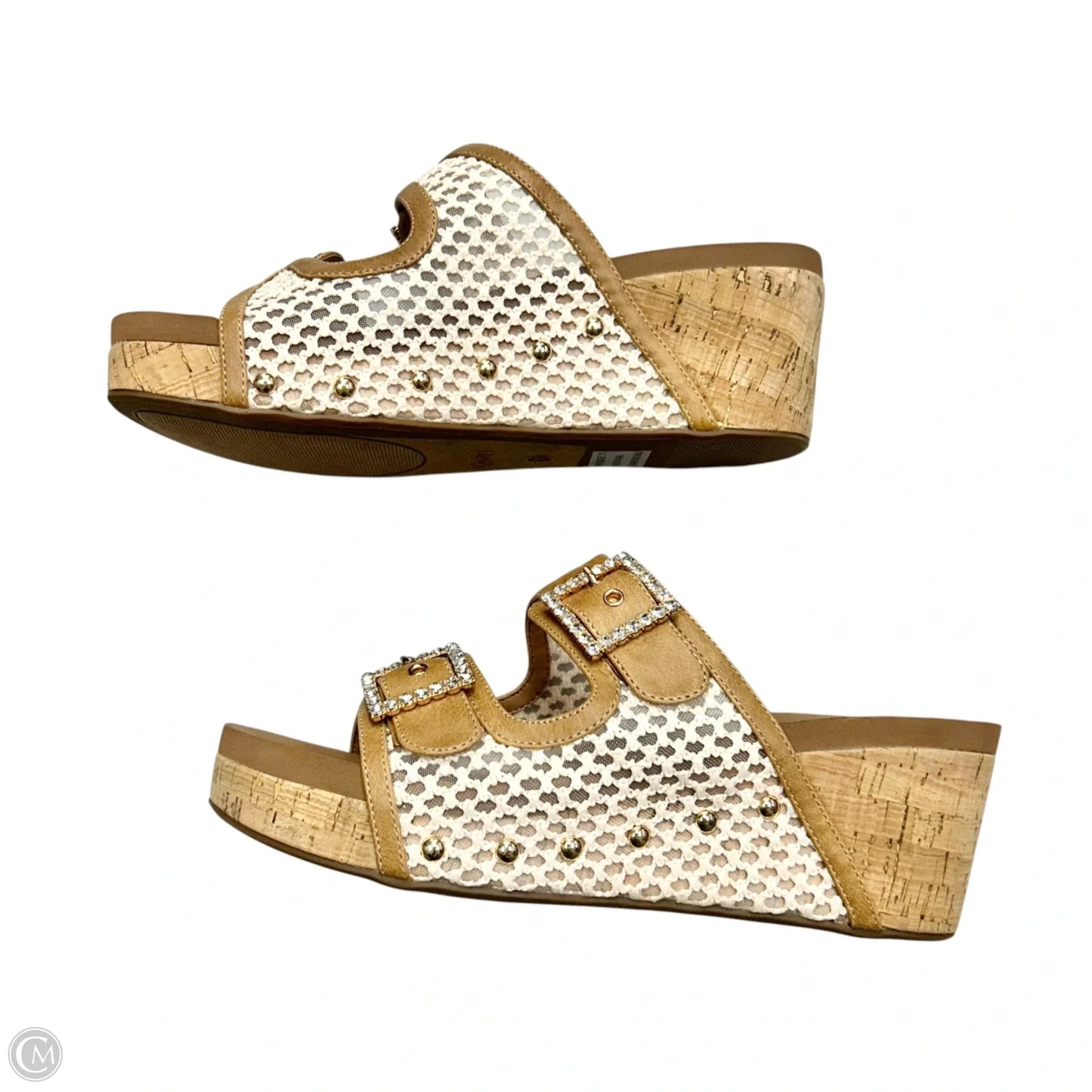 Sandals Heels Wedge By Corkys In Tan, Size: 11
