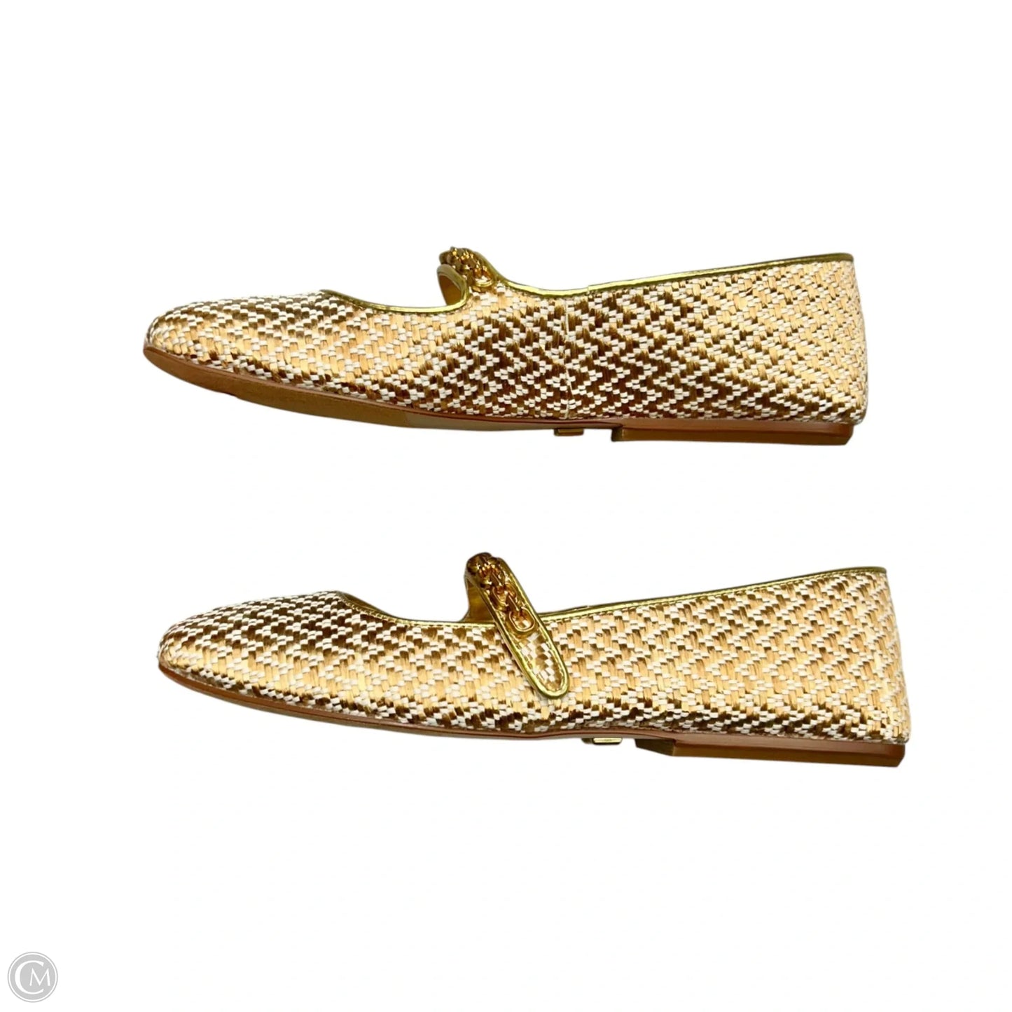 Shoes Flats By Donna Karan In Gold, Size: 7.5