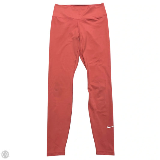 Athletic Leggings By Nike Apparel In Coral, Size: S