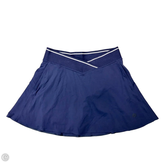 Athletic Skirt By Lululemon In Blue & White, Size: S