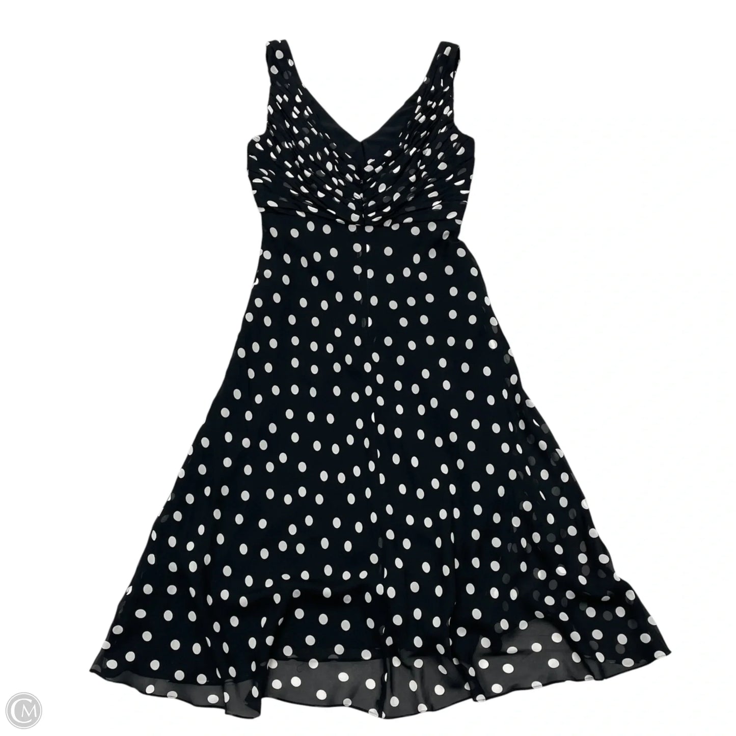 Dress Party Long By Adrianna Papell In Black & White, Size: S