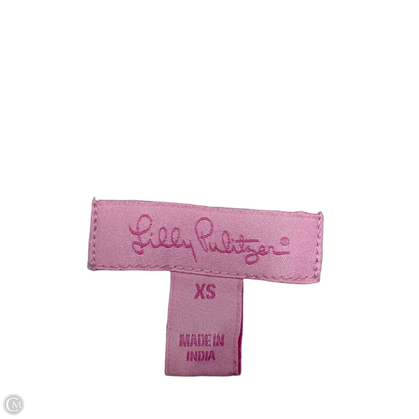 Top Long Sleeve Designer By Lilly Pulitzer In Pink & White