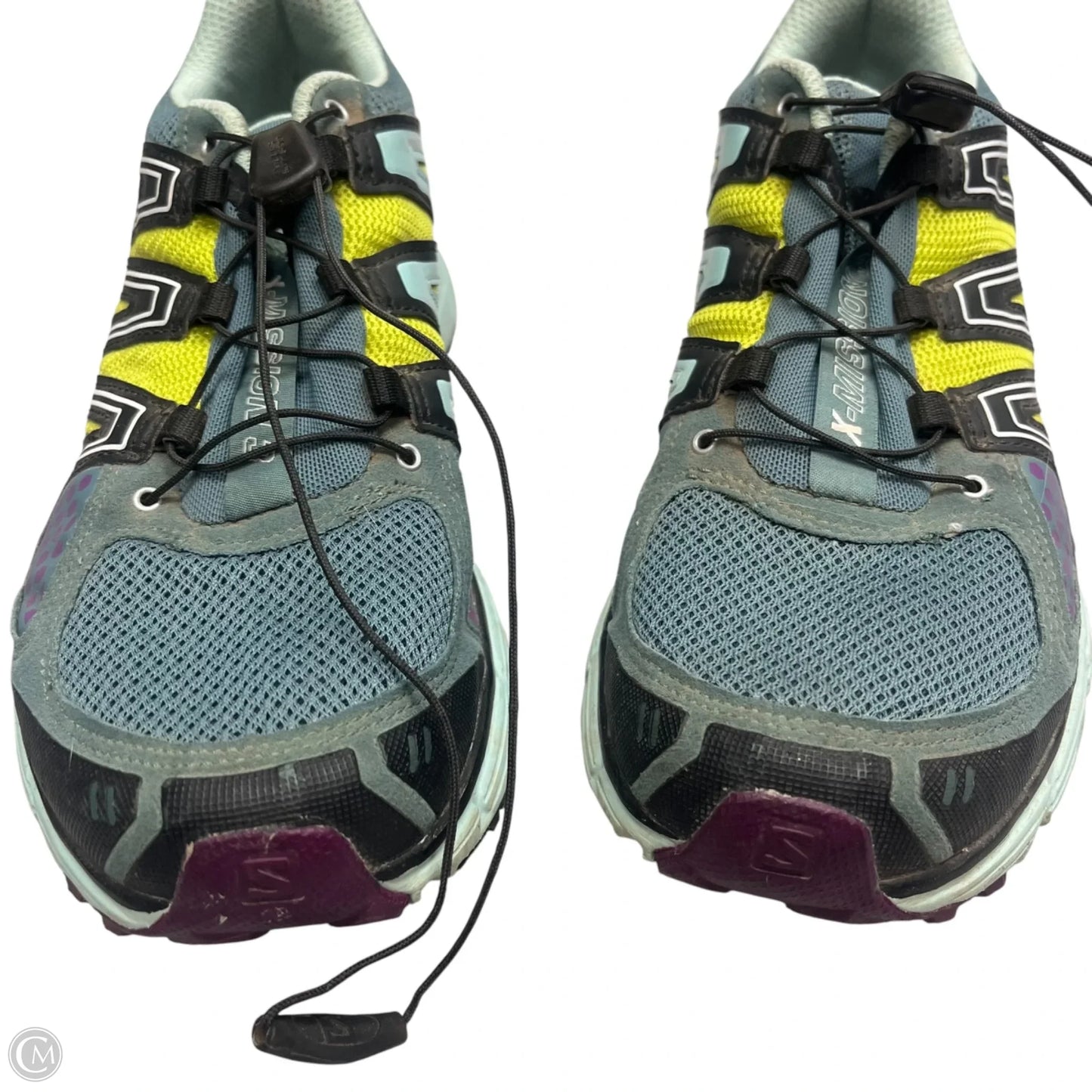 Shoes Athletic By Salomon In Black & Blue, Size: 9