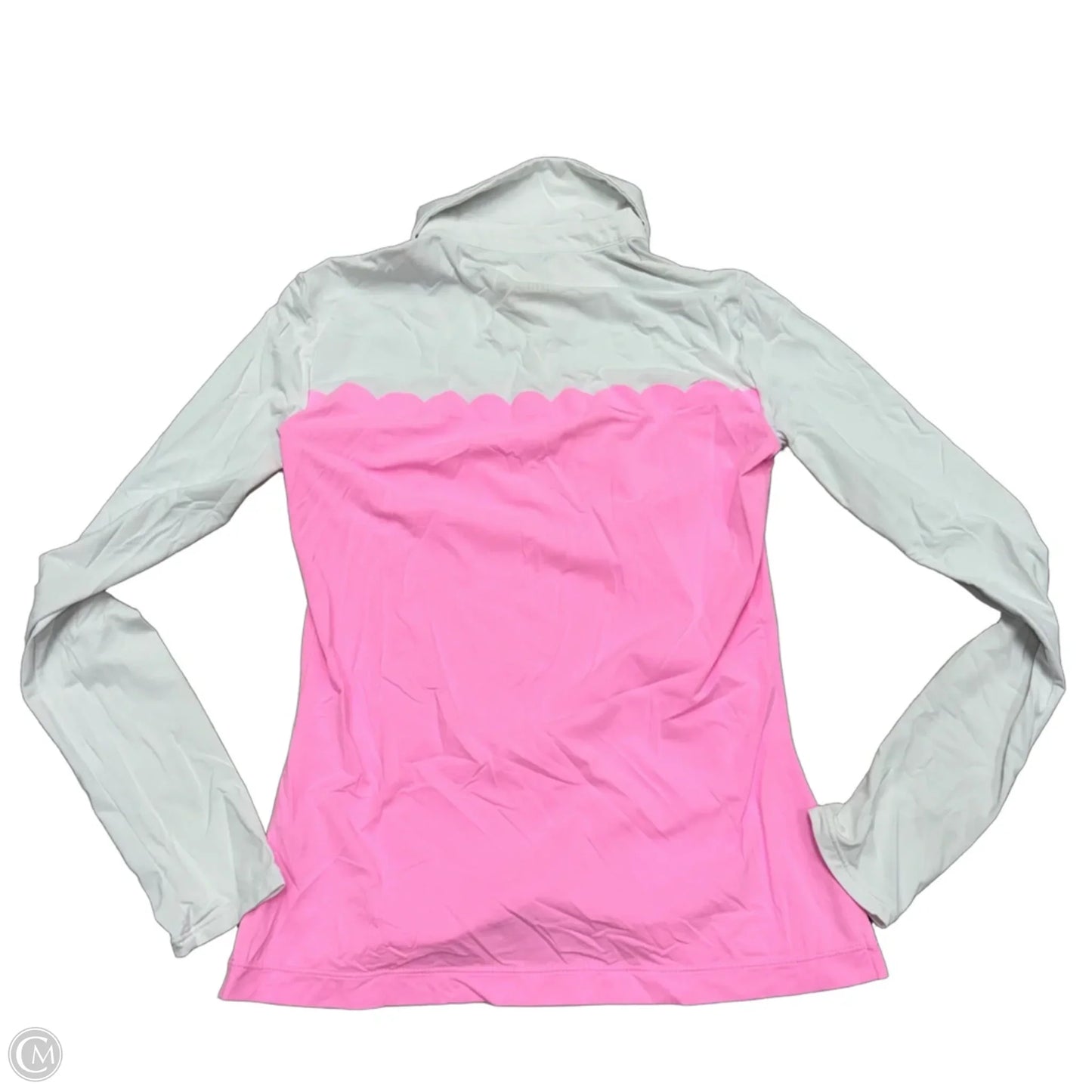 Top Long Sleeve Designer By Lilly Pulitzer In Pink & White, Size: Xxs