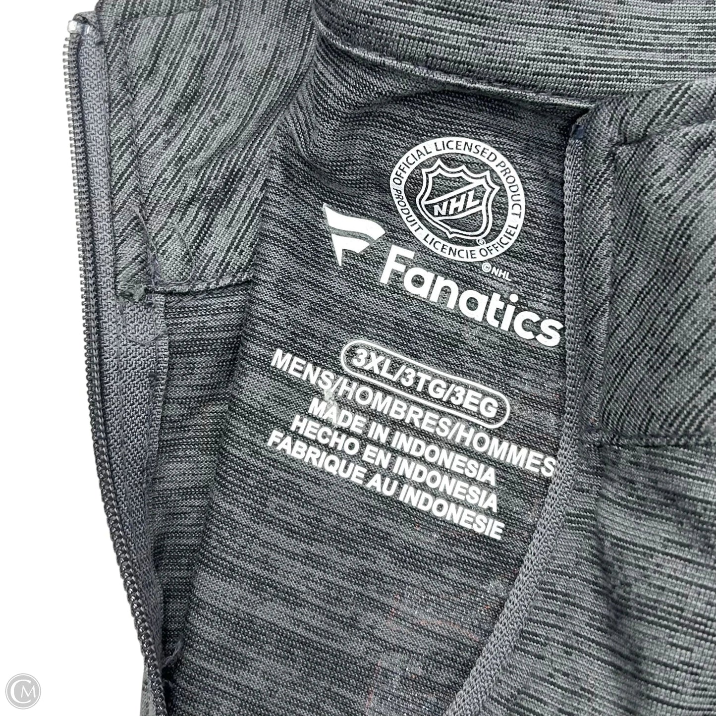 Athletic Top Long Sleeve Collar By Fanatics In Grey, Size: 3x