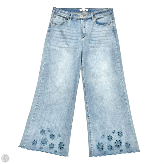 Jeans Wide Leg By Risen In Blue Denim, Size: 1x