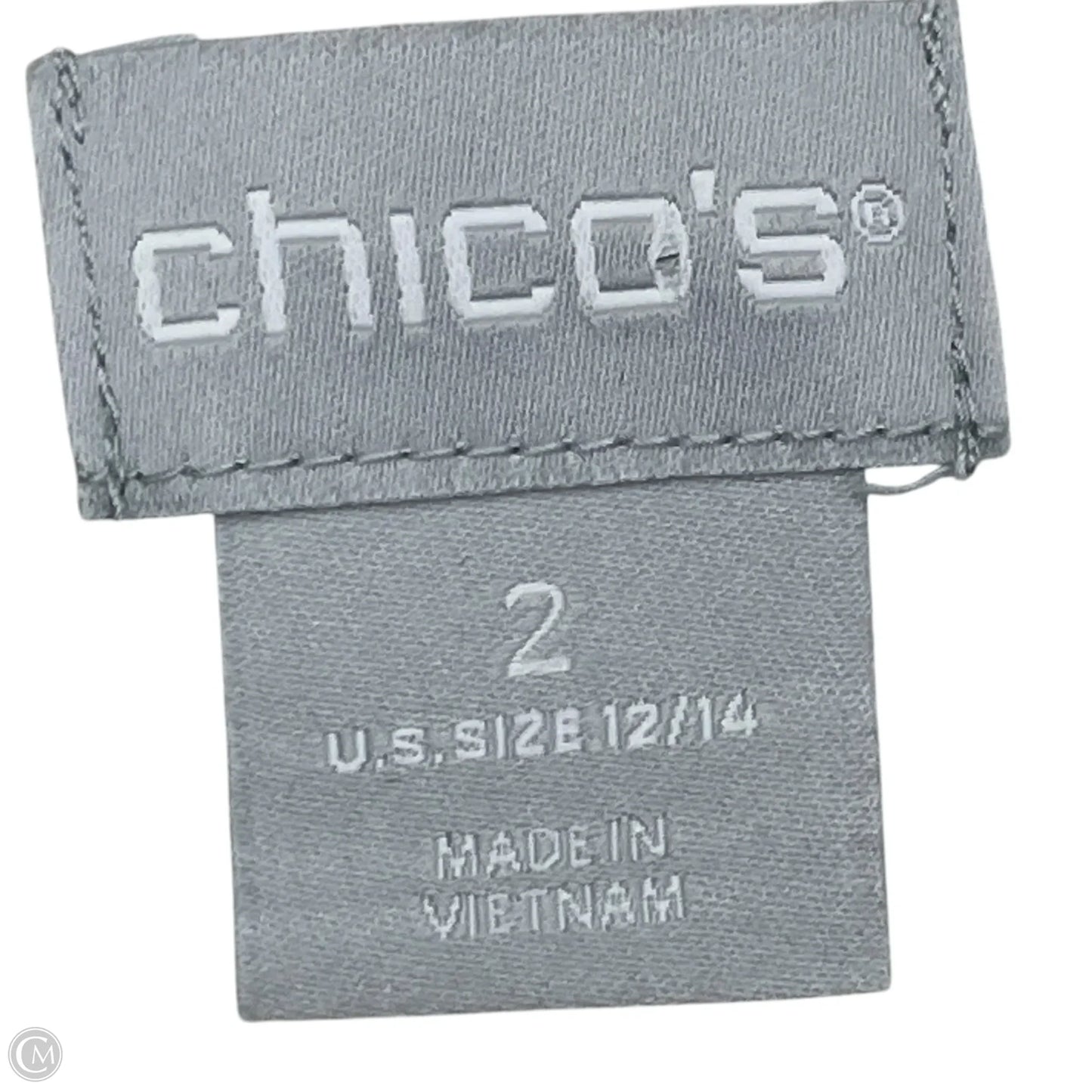 Dress Casual Midi By Chicos In Grey & White, Size: L