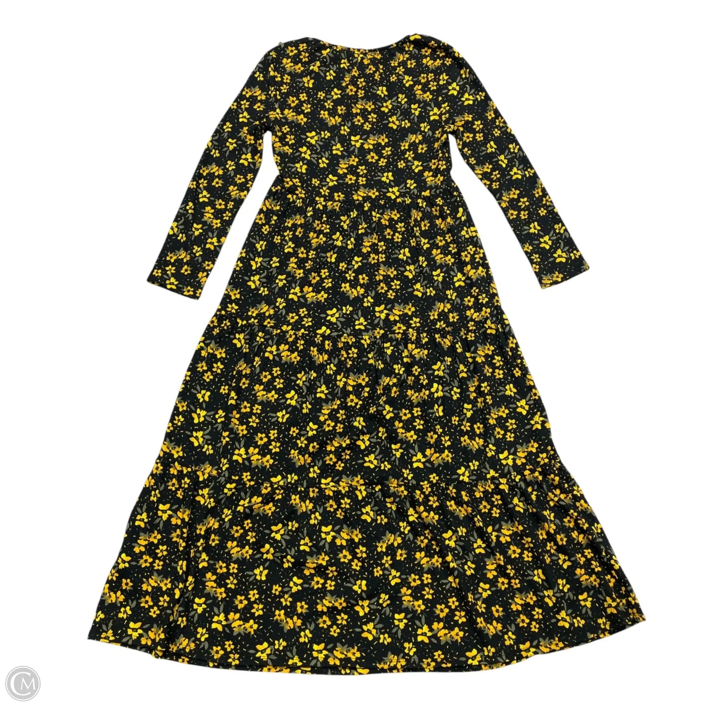 Dress Casual Maxi By Free People In Black & Yellow, Size: M