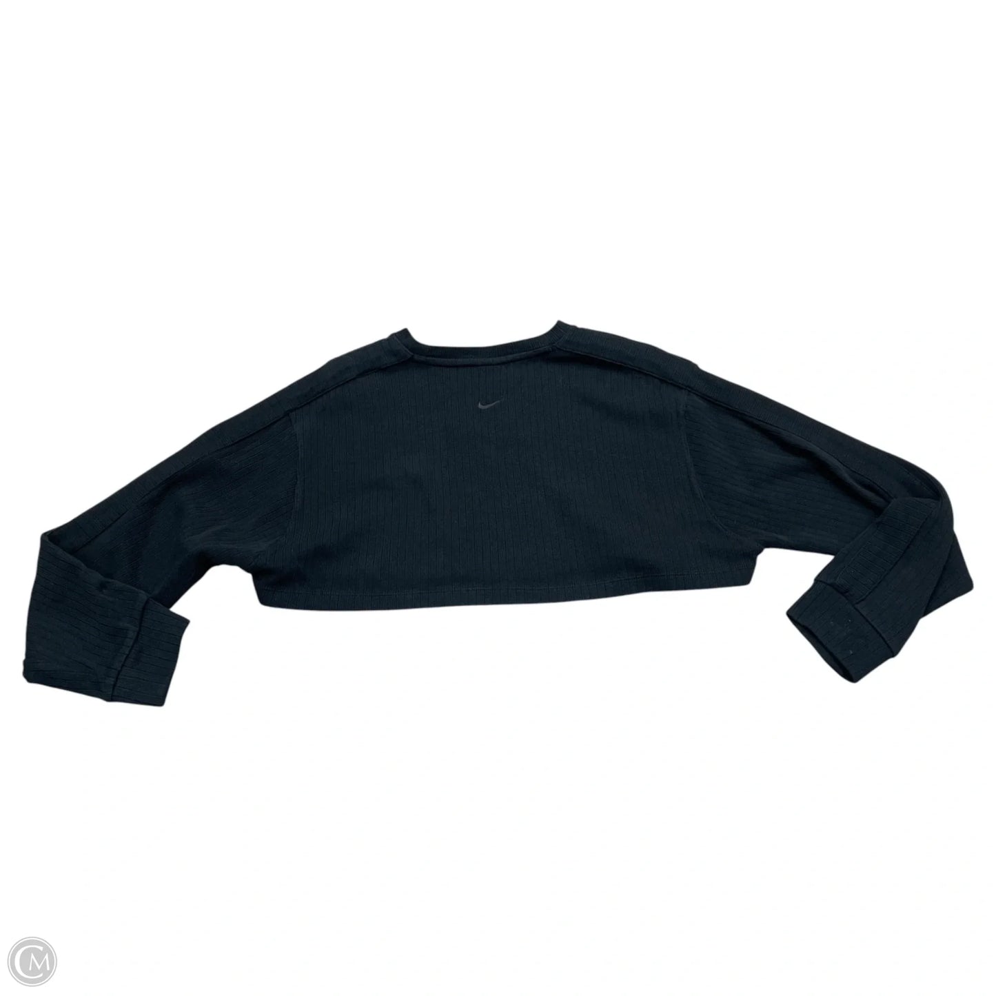 Athletic Top Long Sleeve Crewneck By Nike Apparel In Black, Size: M