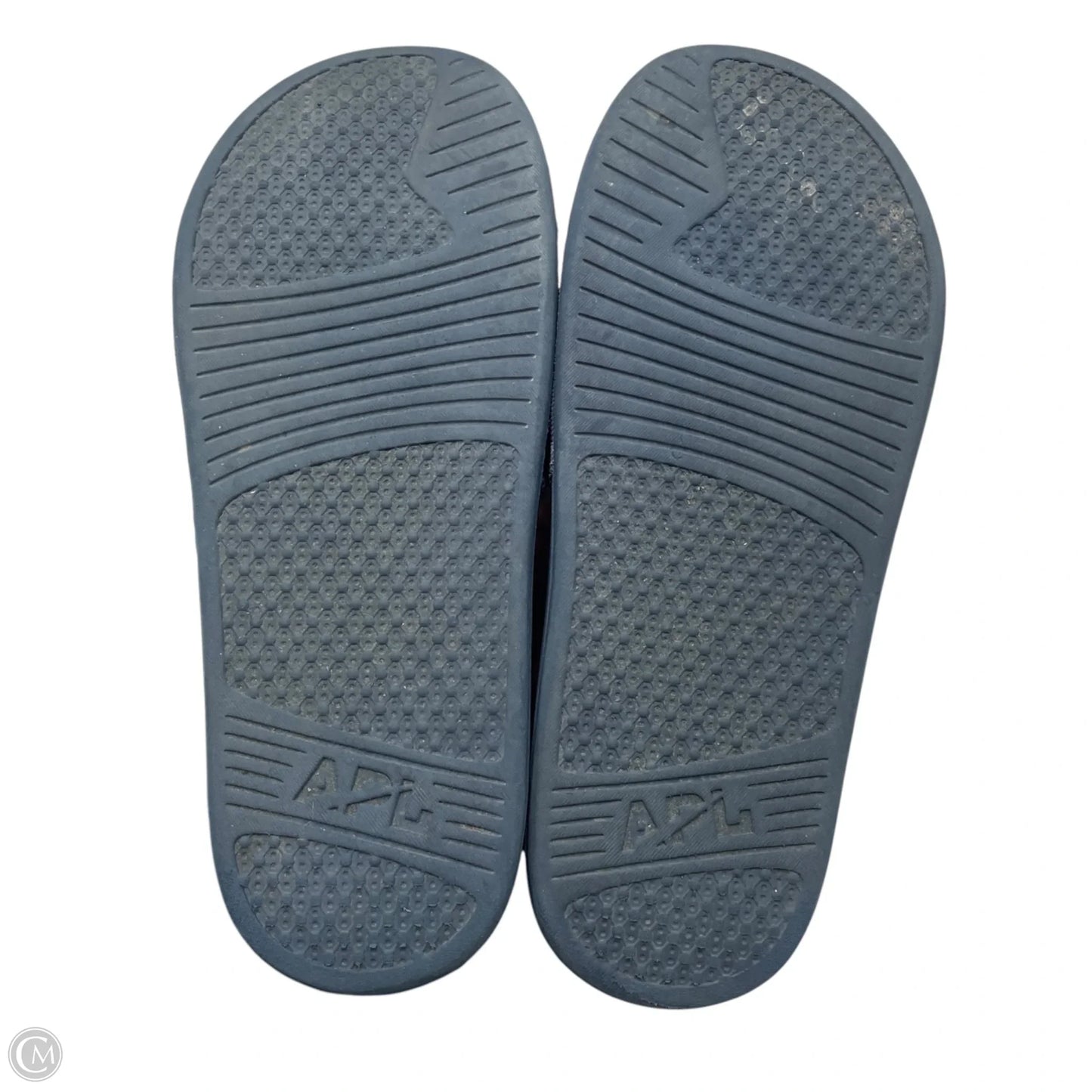 Sandals Designer By Apl In Navy, Size: 9