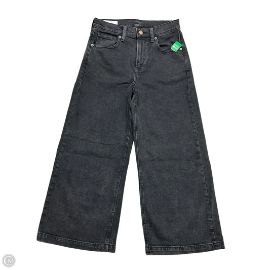 Jeans Wide Leg By Gap In Black Denim, Size: 2p