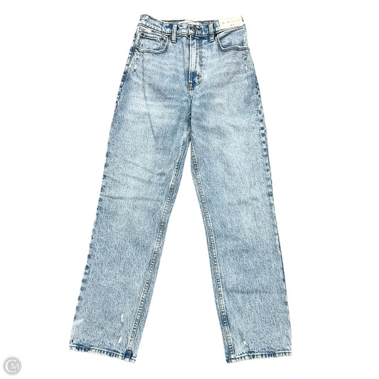 Jeans Straight By Abercrombie And Fitch In Blue Denim, Size: 2s