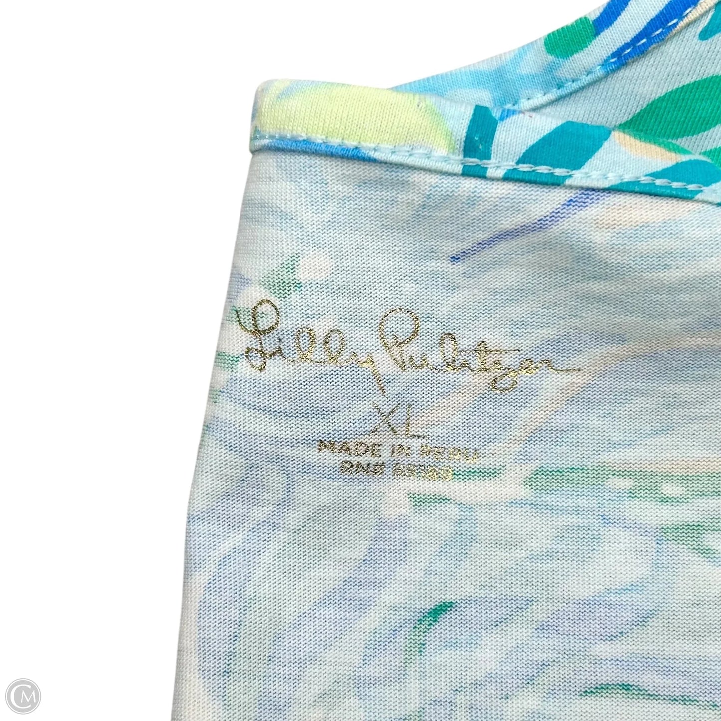 Dress Designer By Lilly Pulitzer In Blue & Green, Size: Xl