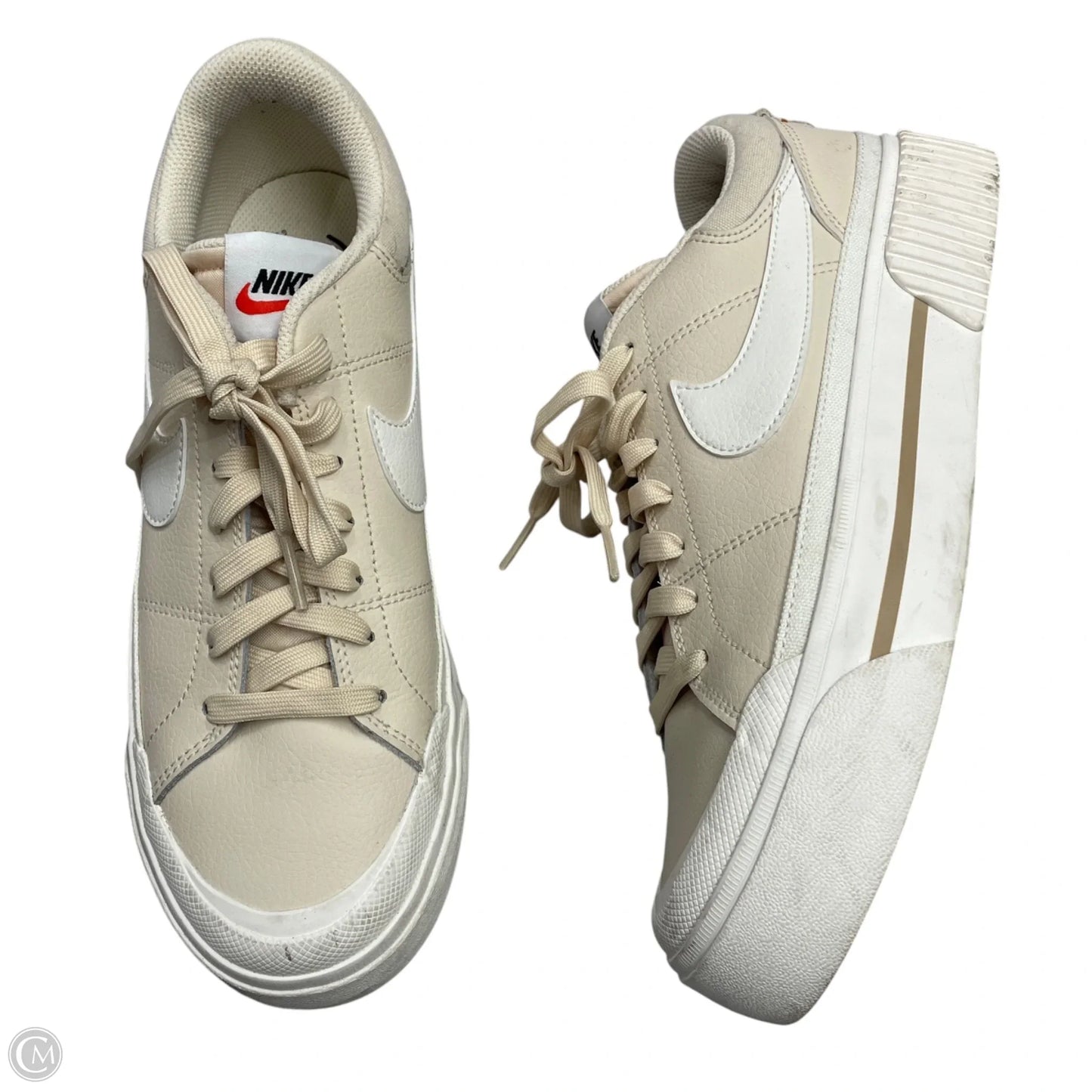 Shoes Sneakers By Nike In Cream, Size: 9