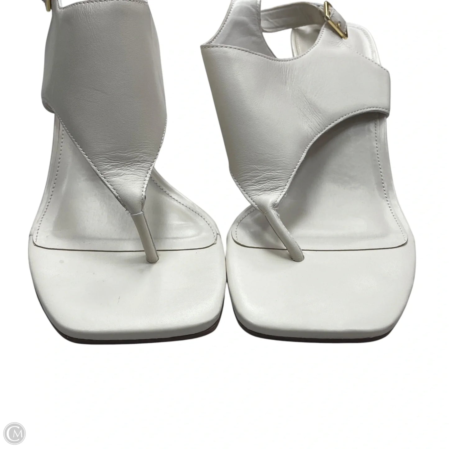Sandals Heels Wedge By Anthropologie In Cream, Size: 8.5