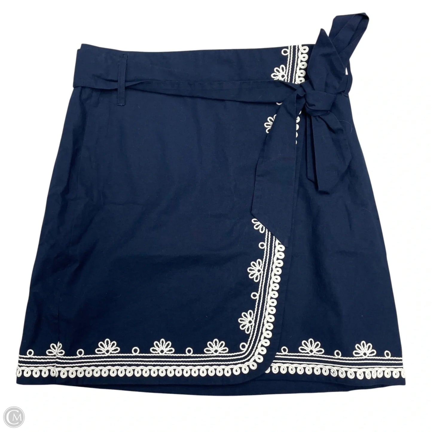 Skirt Mini & Short By Loft In Blue & White, Size: 2p