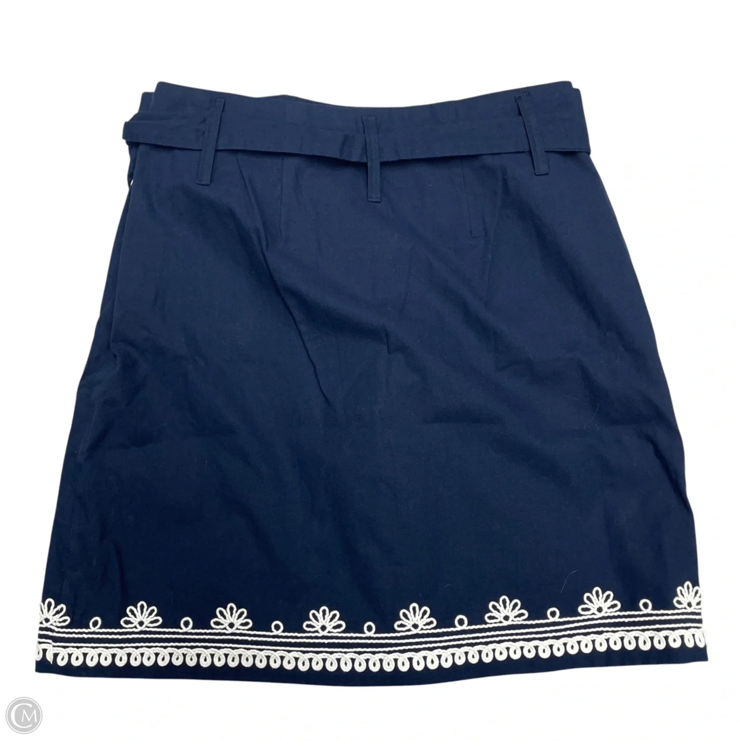 Skirt Mini & Short By Loft In Blue & White, Size: 2p