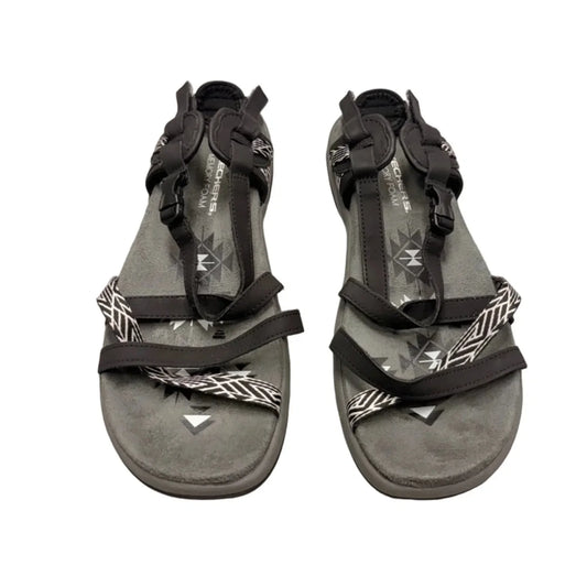 Sandals Sport By Skechers In Black & Grey, Size: 8
