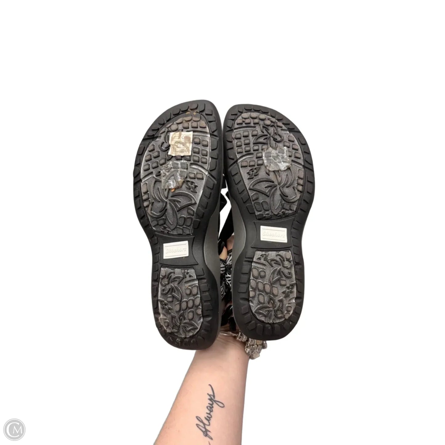 Sandals Sport By Skechers In Black & Grey, Size: 8