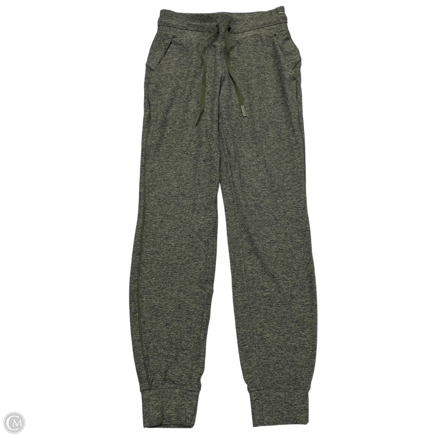 Athletic Pants By Lululemon In Black & Green, Size: S