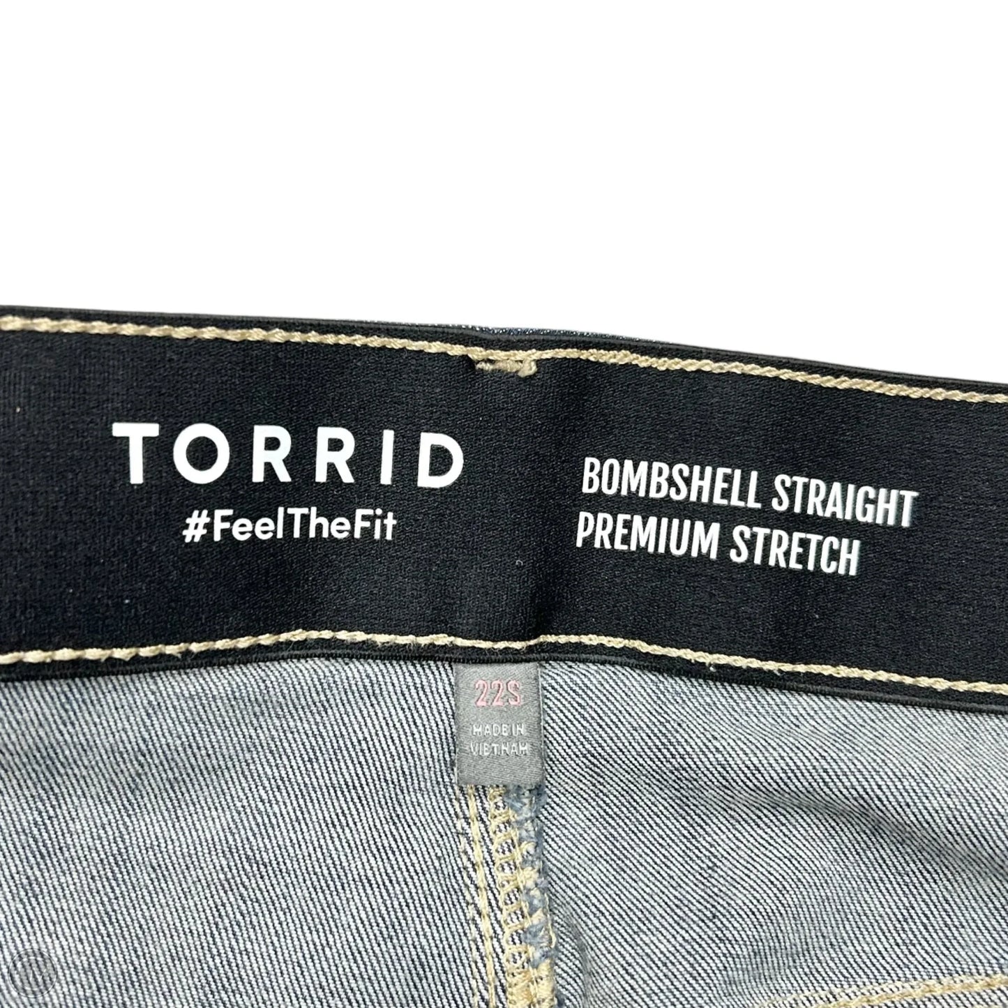 Jeans Straight By Torrid In Blue Denim, Size: 22s