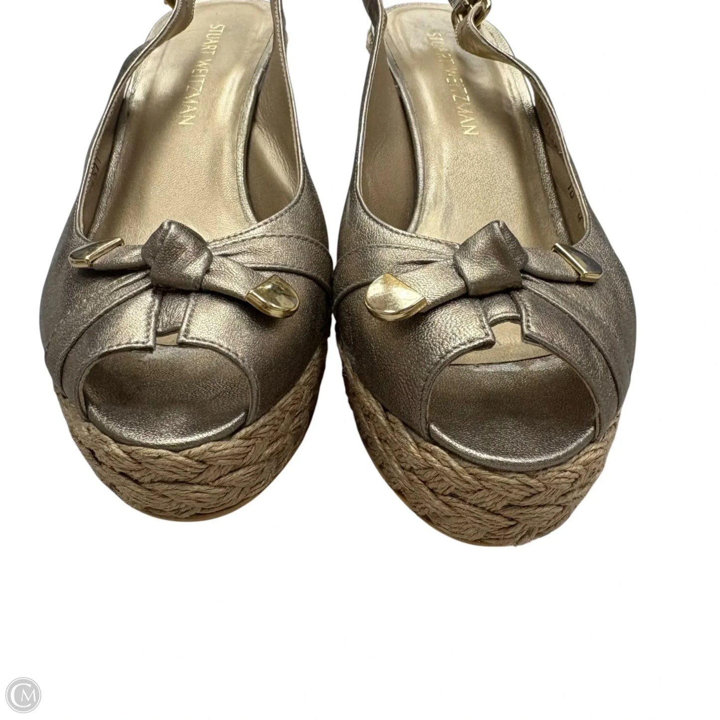 Sandals Designer By Stuart Weitzman In Gold, Size: 10