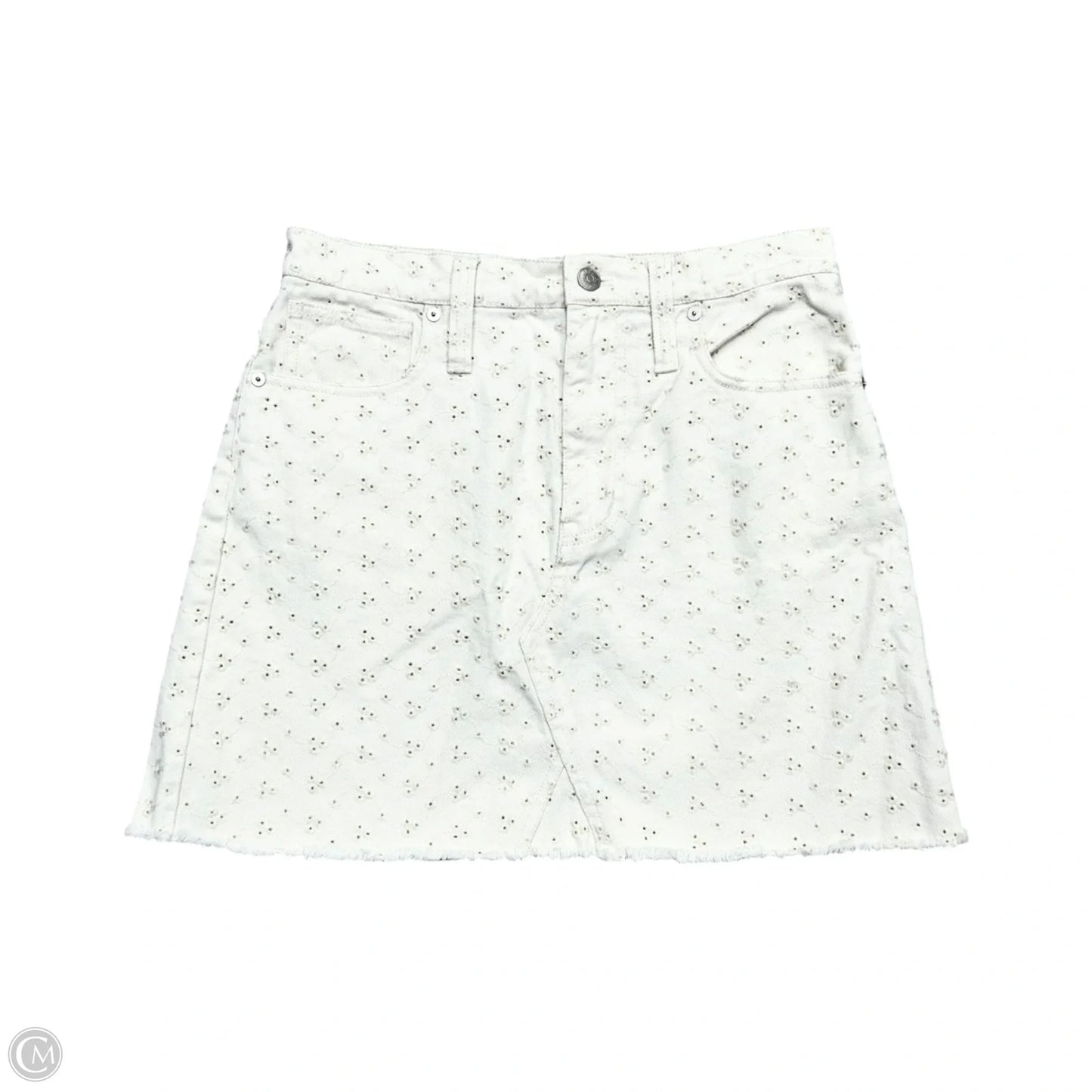 Skirt Mini & Short By Madewell In Cream Denim, Size: 4