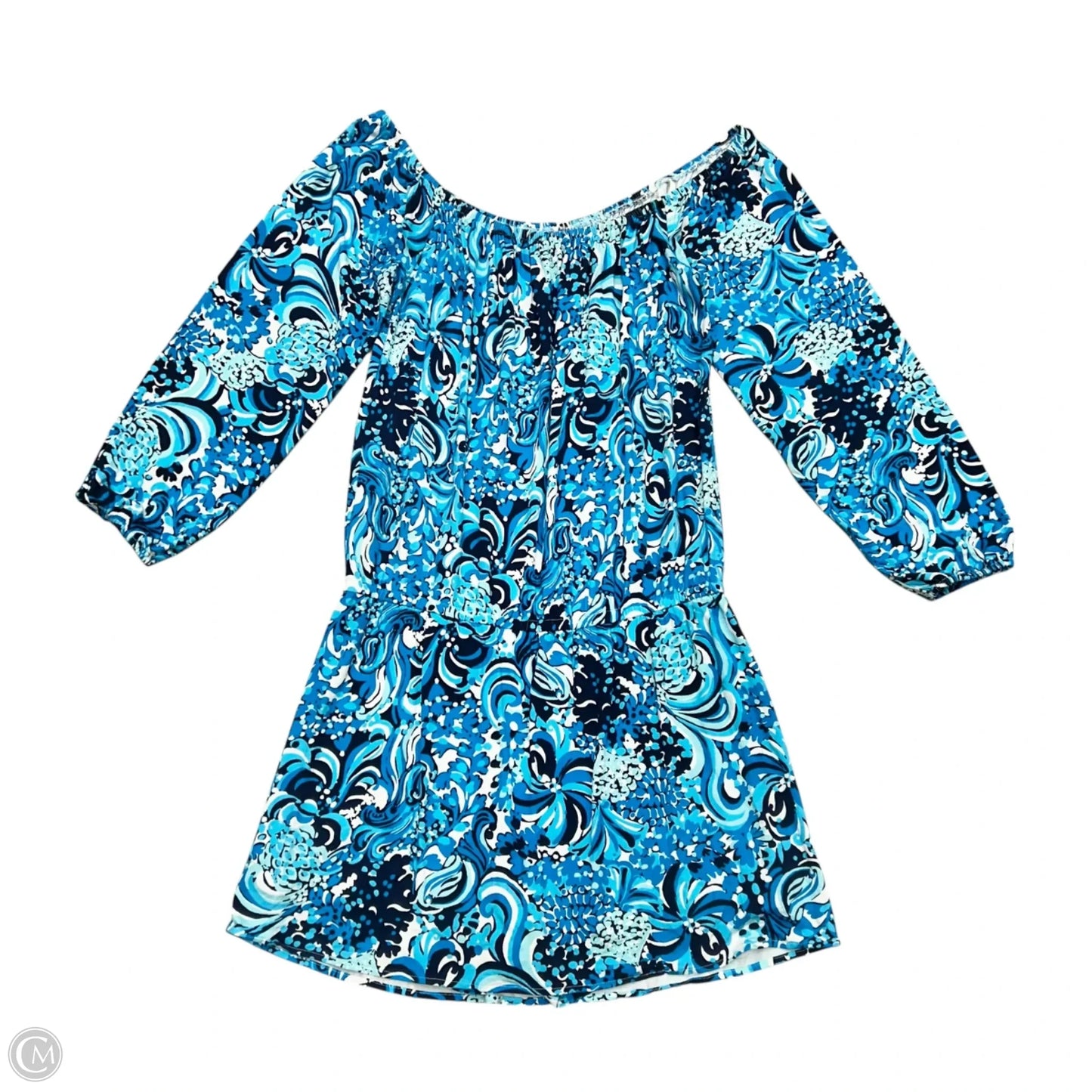 Dress Designer By Lilly Pulitzer In Blue & White, Size: L