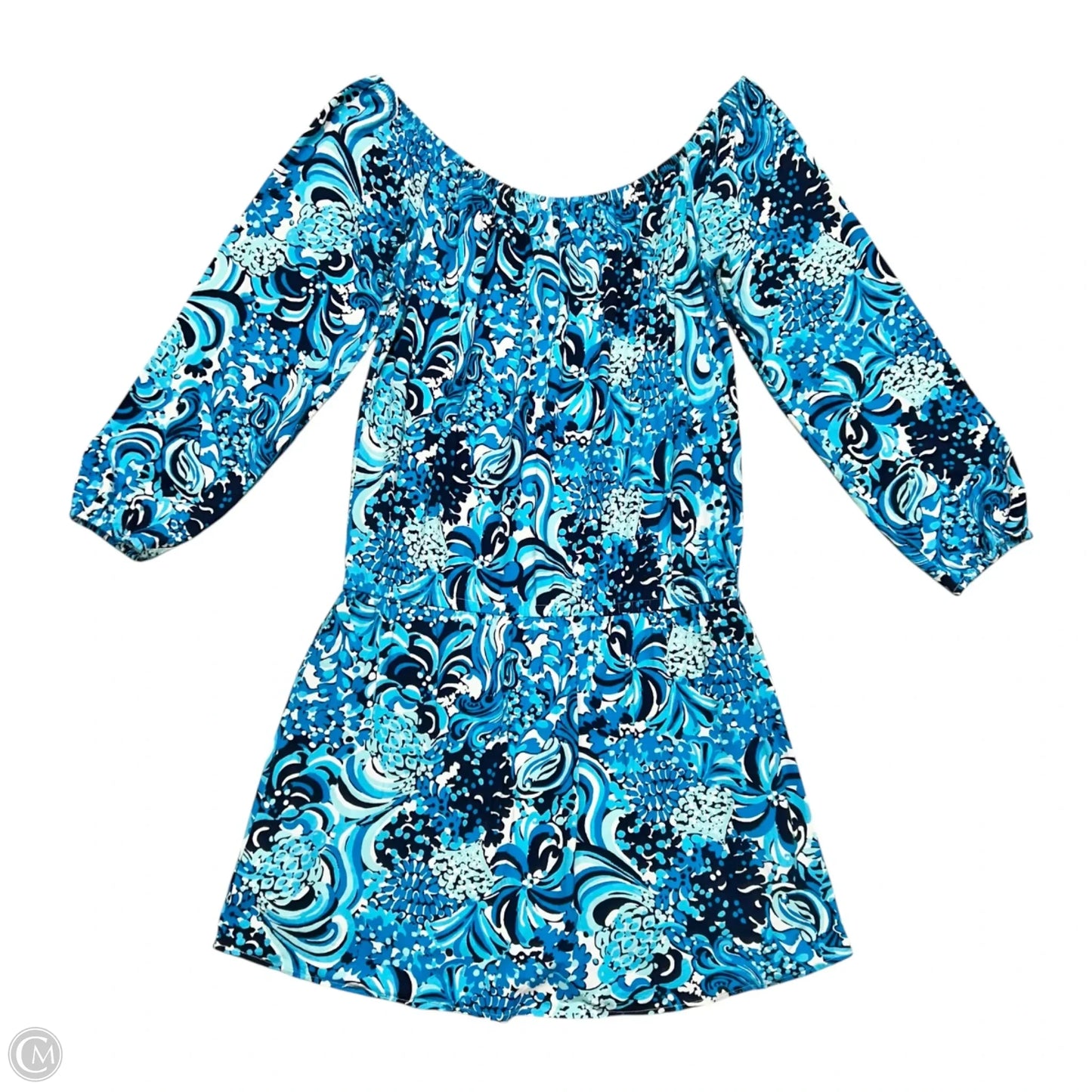 Dress Designer By Lilly Pulitzer In Blue & White, Size: L