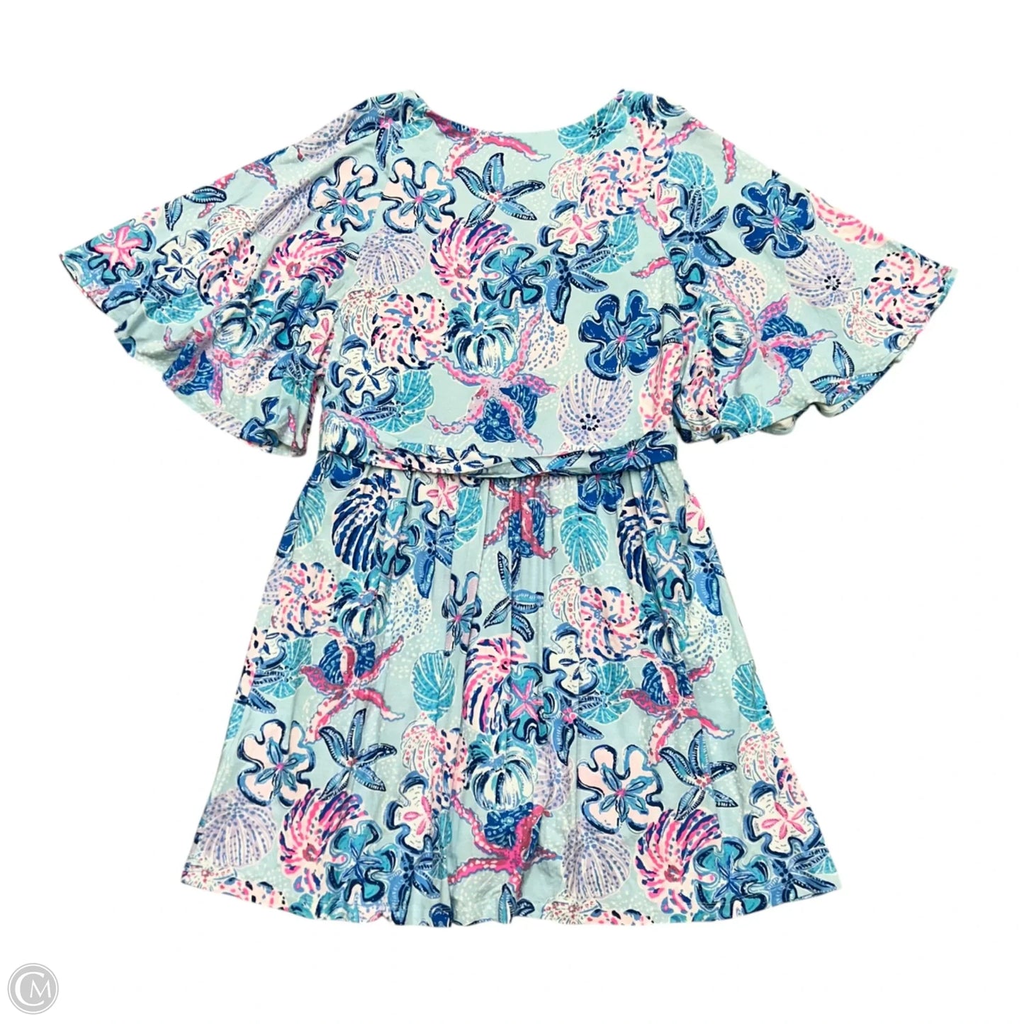 Romper Designer By Lilly Pulitzer In Blue & Pink, Size: L