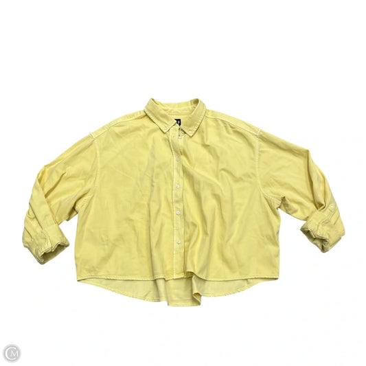 Jacket Shirt By Gap In Yellow, Size: Xl