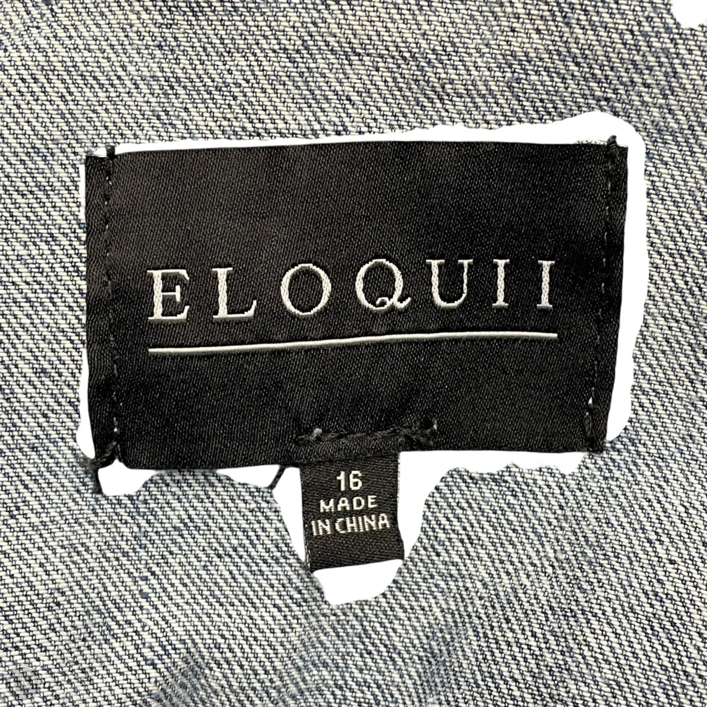 Jacket Denim By Eloquii In Blue Denim, Size: Xl