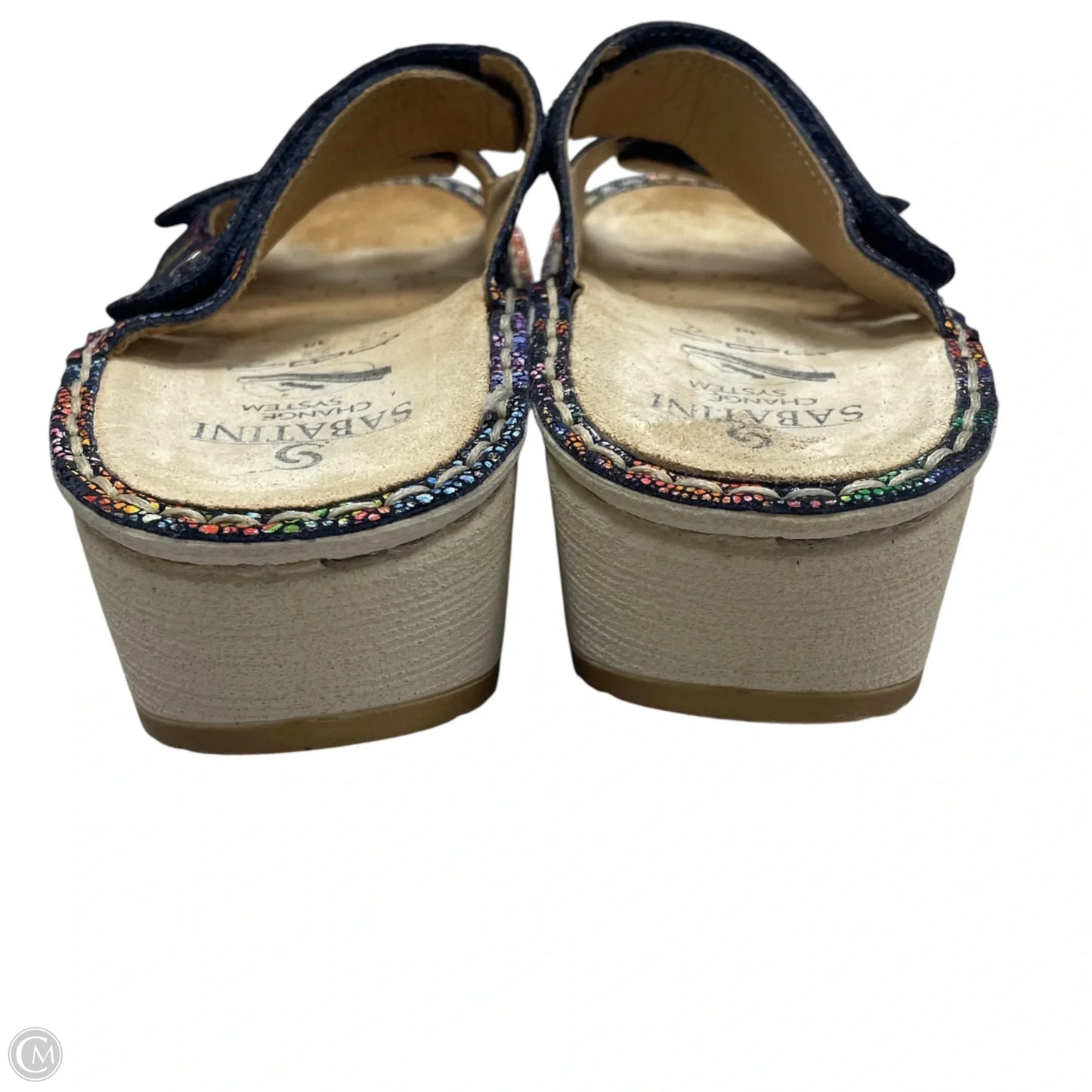 Sandals Flats By Hergos In Rainbow Print, Size: 7.5