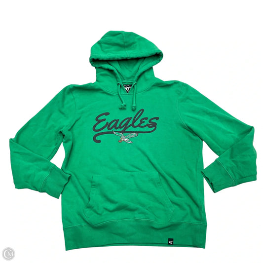Sweatshirt Hoodie By Clothes Mentor In Green, Size: M