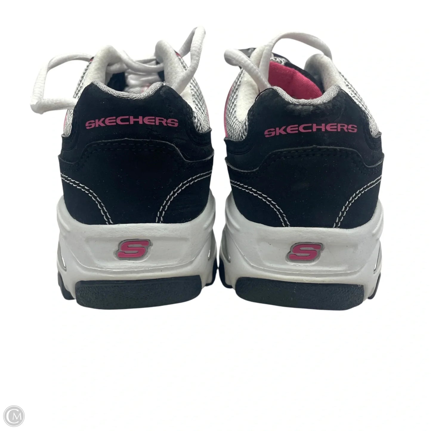 Shoes Sneakers By Skechers In Black & Pink, Size: 7
