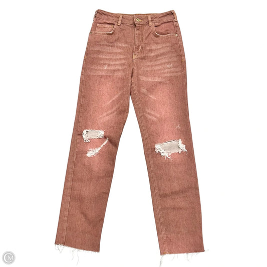 Jeans Straight By Pilcro In Tan Denim, Size: 4